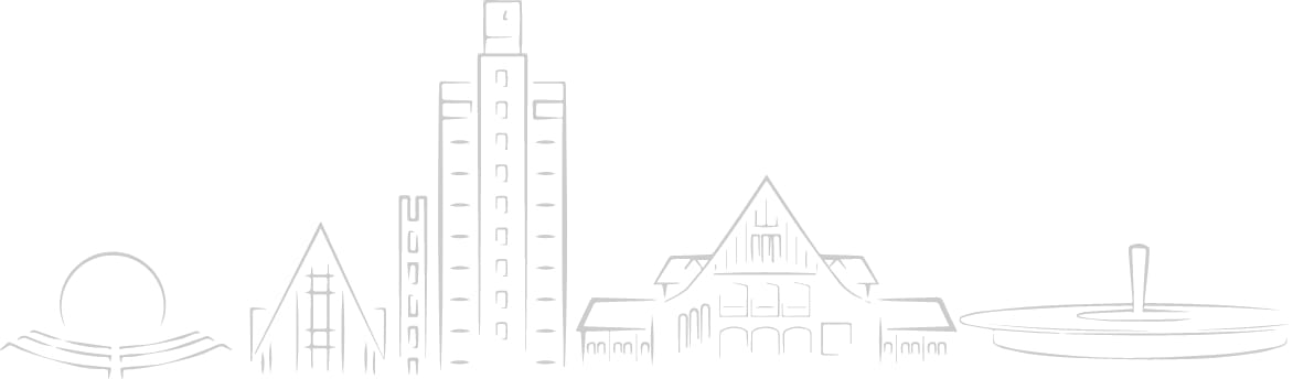 Imagem de background da seção de aside do site, contém ilustrações de pontos turísticos de Londrina - PR