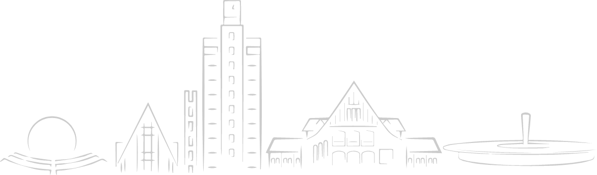 Imagem de background da seção de aside do site, contém ilustrações de pontos turísticos de Londrina - PR